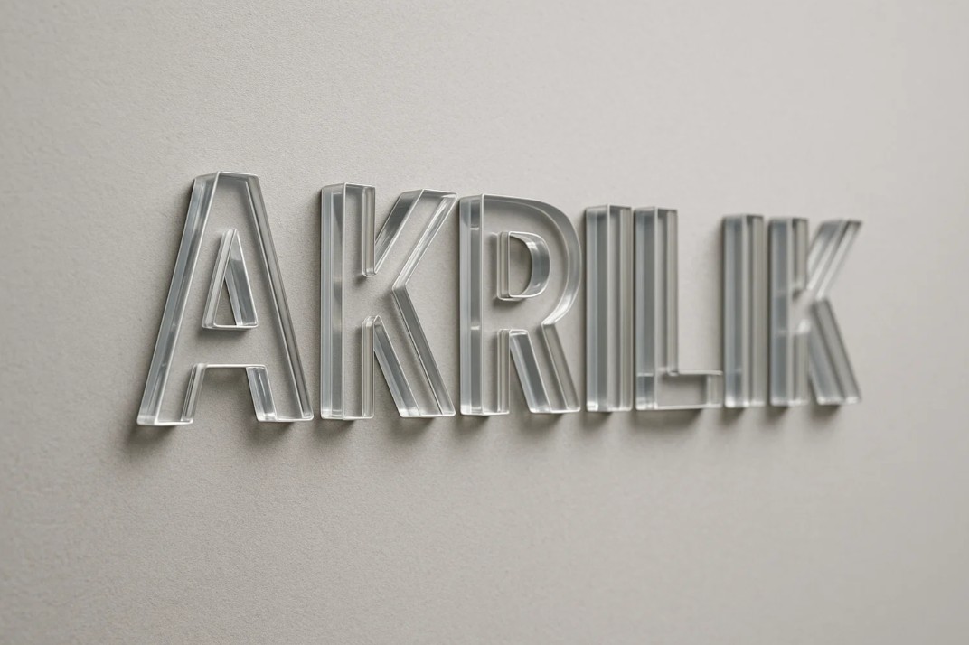 huruf timbul akrilik desain