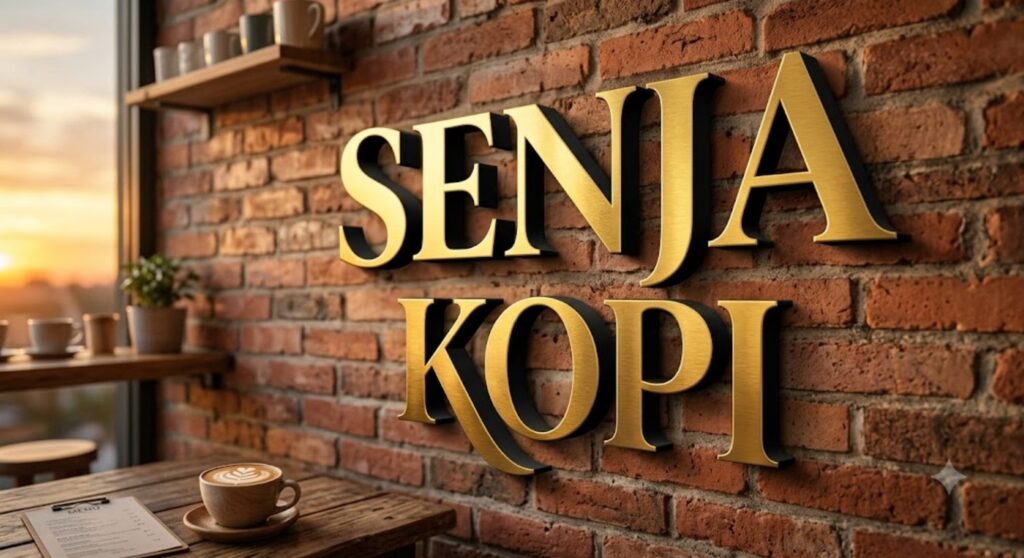 huruf timbul coffee shop