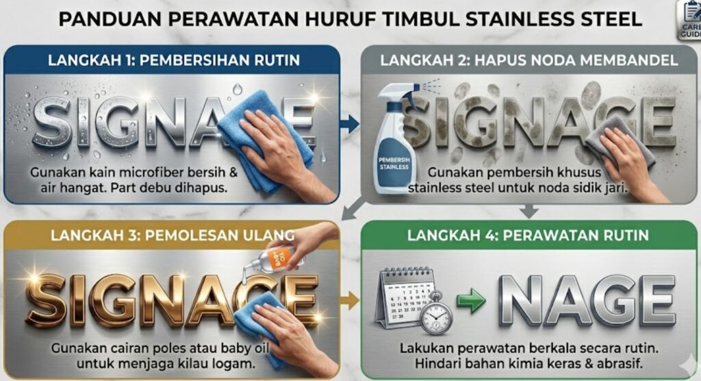 perawatan huruf timbul