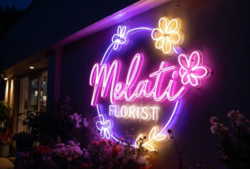 florist signage neon box BintangAdvertising
