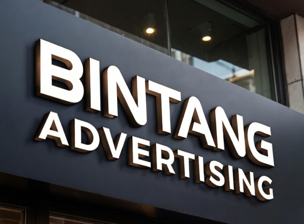 huruf timbul bintang advertising akrilik