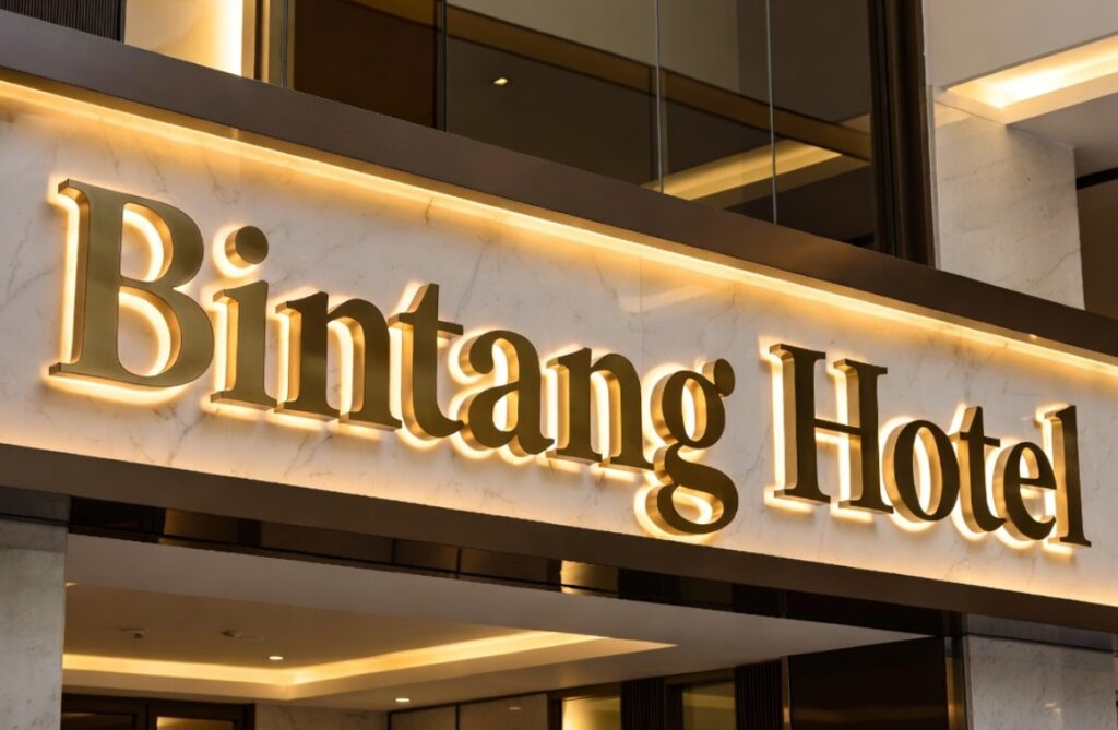 huruf timbul hotel